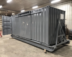 Seacan Skid setup & workshop conversion
