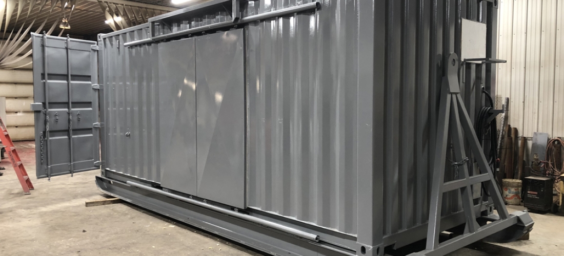 Seacan Skid setup & workshop conversion